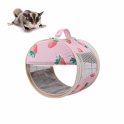 hamster carrier,small pet carrier bag hamster Breathable Portable,Hamster  Travel carrier cage Animal Outgoing Bag,hamster backpack carrier hedgehog  pet pouch,small animal carriers for rabbit Green 