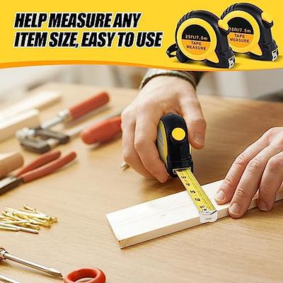 Hoteam 12 Pieces Tape Measure Bulk 25 ft Retractable Measuring