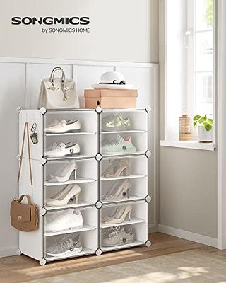 SONGMICS Shoe Rack, 8-Tier Shoe Organizer, Metal Shoe Storage for