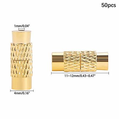 PH PandaHall 210pcs Cord End Caps 6 Colors Brass Glue-in Leather Cord  Terminators Small Barrel End Tip with Loop Ring for 2mm Beading Wire Tassel