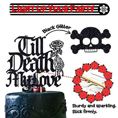 Til Death Do Us Party Party Decorations Gothic Party Banner Acrylic Cake  Topper Black White Balloons Black Heart Garland for Bride or Die  Bachelorette Halloween Wedding Supplies - Yahoo Shopping