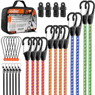 HORUSDY 28-Piece Premium Bungee Cords with Hooks, Includes 10”, 18”, 24”,  36”, 48” Bungee Cords, Bungee Cords Assortment - Yahoo Shopping