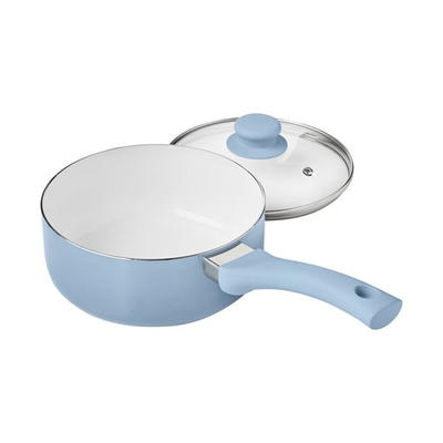 Goodful 10pc Cast Aluminum Ceramic Cookware Set Blue