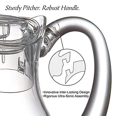 Pitcher With Lid, 64 Ounce, Clear