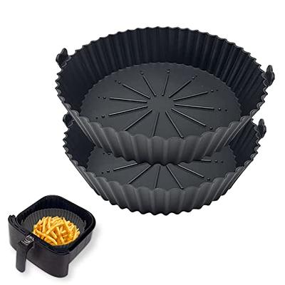 2-Piece Set of Silicone Air Fryer Liners for 3 to 5 QT Baskets