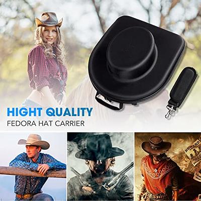 Cowboy Hat Storage Case for Travel, Portable Hat Carrier Case, Crush-proof  Hat Box Holder, Organizer Protects up to 2 Cowboy Hats with Carrying
