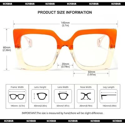  SUNBSR Thick Frame Sunglasses for Women Men Retro