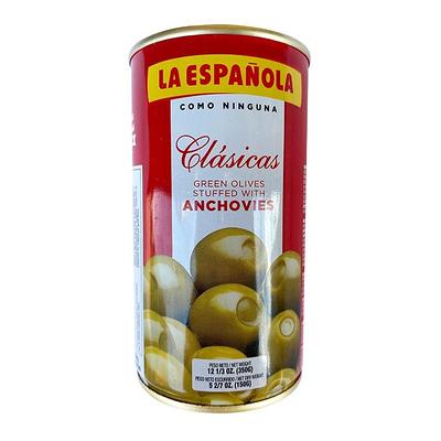 Green Olives Stuffed With Anchovies La Española 350G