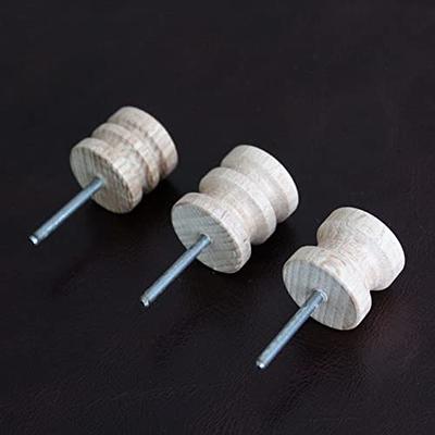 3pcs Wood Leather Slicker, Wooden Leather Edge Burnisher Bits