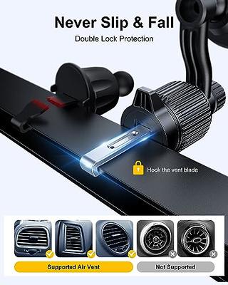  Rorhxia Car Vent Phone Mount, [Never Blocking Vent, Enjoy The  Comfort of The A/C] Hands-Free Universal Extension Clip Air Phone Holder Car  Fit for All Phones iPhone Samsung More : Cell