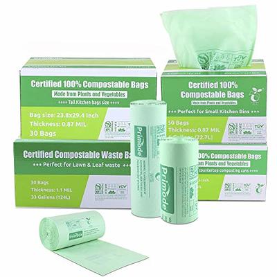 Primode 100% Compostable Bags 13 Gallon, Tall Kitchen