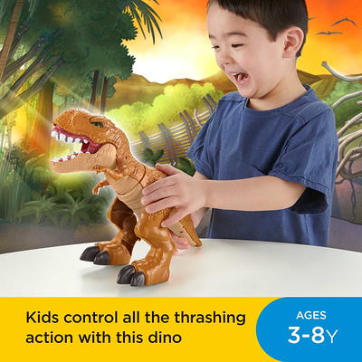 Imaginext Jurassic World Indominus Rex Dinosaur Toy with Thrashing Action  for Preschool Child