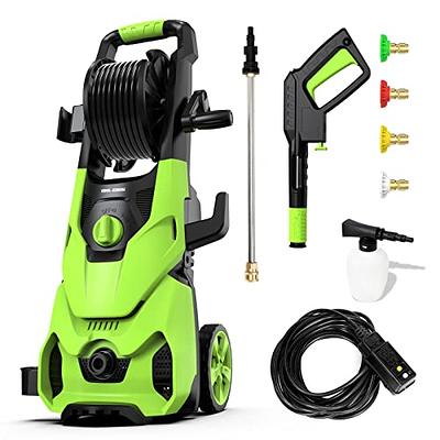 Rock&Rocker Powerful Electric Pressure Washer, 2150PSI Max 2.6 GPM Power  Washer with Hose Reel, 4 Quick Connect Nozzles, Soap Tank, IPX5 Car Wash  Machine/Car/Driveway/Patio Clean, Green - Yahoo Shopping
