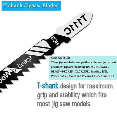 34PCS U-Shank Jig Saw Blade Set, Jigsaw Blades Set for Wood