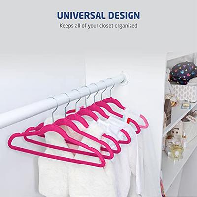 Zober Velvet Kids Hangers for Closet - Pack of 50 Non Slip