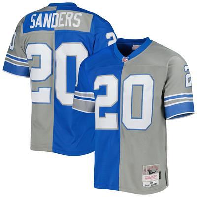 Men's Mitchell & Ness Barry Sanders Blue Detroit Lions 1993 Retired Player  Name & Number Long