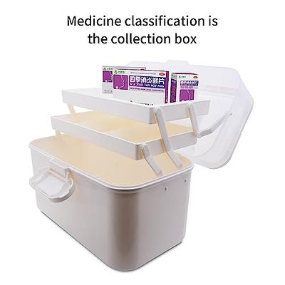 PENCK Empty Medicine Organizer, Large Capacity Supplement, Multiple  Compartment Pill Box, 3 Layers Emergency Family Medical Case, Plastic Craft  Tackle Box, Lockable Sewing Box for Home Travel - Yahoo Shopping