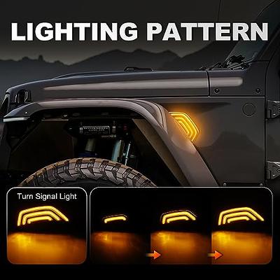 Sequential Amber LED Side Marker Light Front Bumper Turn Signal