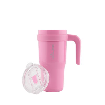 Reduce Vacuum Insulated Stainless Steel Cold1 Tumbler Mug with 3 Way Lid Straw & Handle - Peony Opaque - 24 fl oz