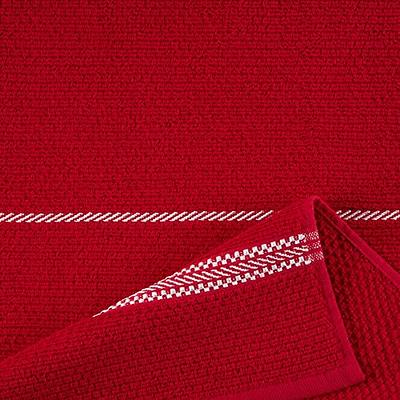 KitchenAid Stripe Gingham Dual Purpose Kitchen Towel 3-Pack Set, Passion  Red, 16 x 28