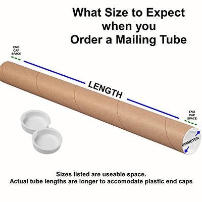 Tubeequeen Kraft Heavy Duty Mailing Tubes with End Caps - Art Shipping Tubes  for Document Storage, 4 inch x 36 inch Useable Diameter and Length, Pack of  2 - Yahoo Shopping