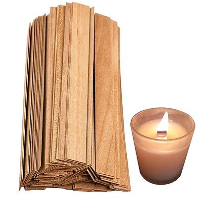 MadMedic 100 PCS Candle Wick 0.5 x 5.12 inch Natural Wood Wicks