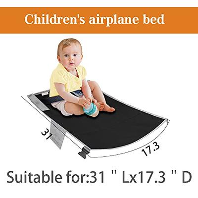 Toddlers Airplane Bed, Kids Airplane Seat Travel Bed, Kids Airplane Travel  Essentials for Toddlers, Baby Portable Plane Bed for Flights Gray 