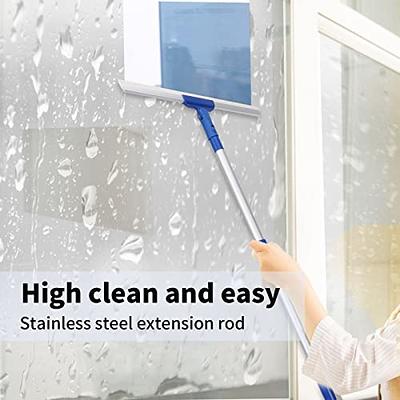 Grey and white shower squeegee with rotating hook