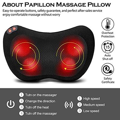 RENPHO Shiatsu Neck and Shoulder Back Massager with Heat, Electric Deep Tissue 3D Kneading Massage Pillow for Relief on Waist, Leg, Calf, Foot, Arm