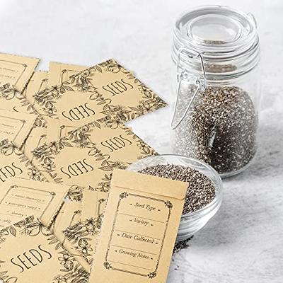 fuceury 150 Pieces Seed Saving Envelopes, 4.7x3.1 inch Sealing Kraft Seed Packets Envelopes for Flower Vegetable Seeds Storage