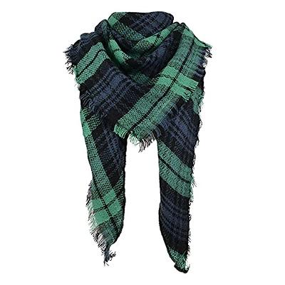 OUNIYA Large Chunky Plaid Scarf Checked Colorful Oversized Scarves Soft Big  Cashmere Wool Thick Winter Warm Blanket Women (Blue White) (AC-001) - Yahoo  Shopping