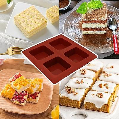 2 Pcs 4 Cavity Chocolate Covered Cookies Molds for S'mores, Square