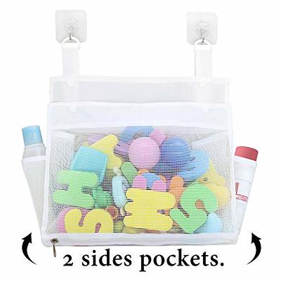 Original Tub Cubby Bath Toy Storage - Hanging Bath Toy Holder, with Suction  & Adhesive Hooks, 14x20 Mesh Net Shower Caddy for Kids Bathroom Decor