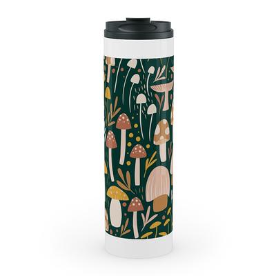 Mushroom Tumbler With Lid and Straw Stainless Steel 20oz Mushroom