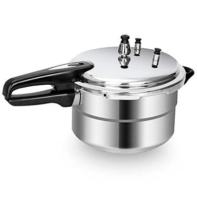 Breerainz 12 Quart Pressure Cooker, Aluminum Pressure Canner w/Cooking Rack for Steaming,Canning and Stewing, Silver