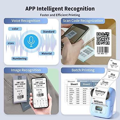 Phomemo M110 Label Makers, Mini Thermal Pocket Inkless Sticker Barcode  Bluetooth Printer for Small Business, Address, Mailing, Price Tag, File  Folder