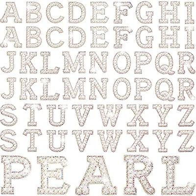 Alphabet Sew On Letters Applique Iron On Embroidered for Shirts Bags Black  52pcs