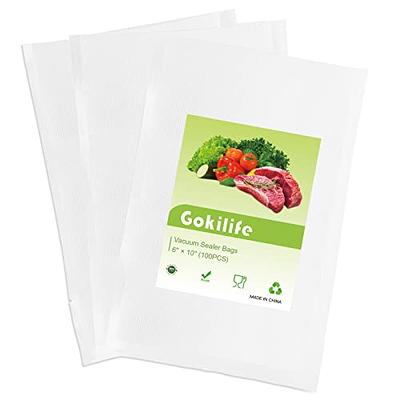 Vacuum Sealer Bags 100 Pint 6x10 Inch Food Saver Bags Seal Meal Commercial  Grade