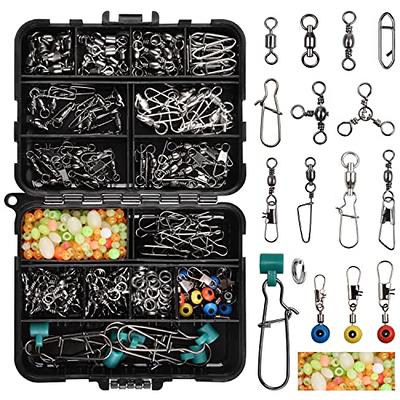 OROOTL Fishing Swivels Kit, 205pcs Fishing Accessories Tackle Box with  Barrel Swivel Ball Bearing Swivel Snap 3 Way Swivel Sinker Slide Duo Lock  Snap Beads Saltwater Freshwater Fishing Connector - Yahoo Shopping