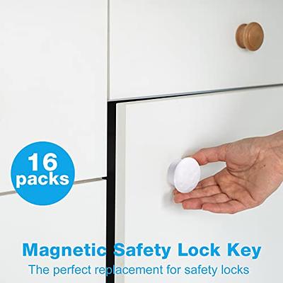Kanayu 16 Pcs Baby Proofing Magnetic Cabinet Locks Universal