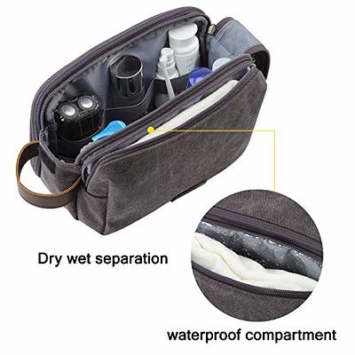 BAGSMART Toiletry Bag for Men, Travel Toiletry Organizer Dopp Kit  Water-resistant Shaving Bag for Toiletries Accessories, Door Room  Essentials, Black