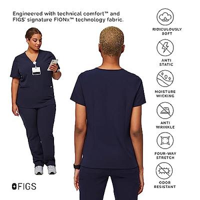 FIGS Casma Three-Pocket Scrub Top for Women – Navy Blue, M - Yahoo