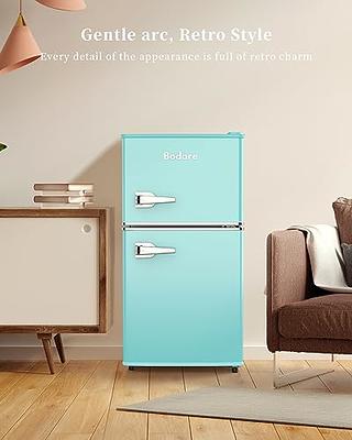 Bodare Retro Mini Fridge with Freezer: 3.2 Cu.Ft Mini Refrigerator with 2  Doors - Small Refrigerator Energy-Saving Compact Refrigerator - Small Fridge  for Bedroom Dorm (Blue) - Yahoo Shopping