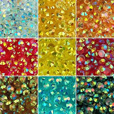  Crystal AB Rhinestones Bulk, 10000PCS Flat Back Round