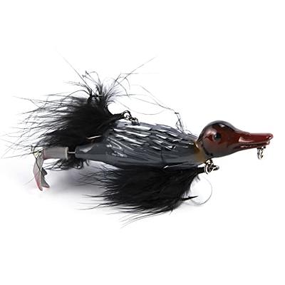 Dr.Fish Topwater Duck Fishing Lure 4.1 Lifelike 3D Duck Poppers Floating  Hard Bait Feathered Hooks Artificial Bait Bass Pike Catfish Fishing Lures  Red-Gray - Yahoo Shopping