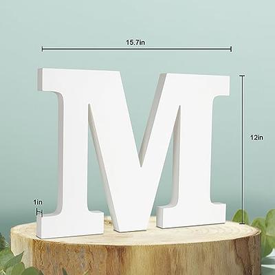  Abaodam 12 Pcs Wooden Letters Free Standing Wooden