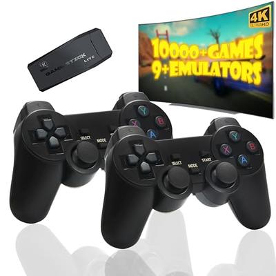 4K Video Game Console Wireless Controller Gamepad Built-in 20000 Games  Retro Handheld Game Player Game Stick