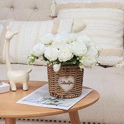 Artificial Flowers Peony Silk Rose Small Bouquet Vase Decor Autumn Living  Room Home Decoration Fake Flower DIY Arrangement for Wedding Garden