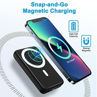 iWALK MAG-X Magnetic Wireless Power Bank with iWatch Charger,10000mAh PD  Fast Charging Portable Charger Compact Battery Pack Compatible with iPhone