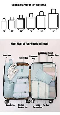 9 Pcs Packing Cubes for Travel Accessories ,Travel Cubes for Suitcase  ,Lightweight Travel Essential Bag with Large Toiletries Bag ,Travel  Mouthwash Cup,Luggage Organizer Bags for Clothes Shoes Cosmetics (Blue  Grey) - Yahoo